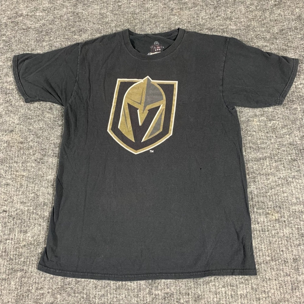 Vegas Golden Knights T Shirt Mens Medium M Black Short Sleeve Faded Hockey NHL